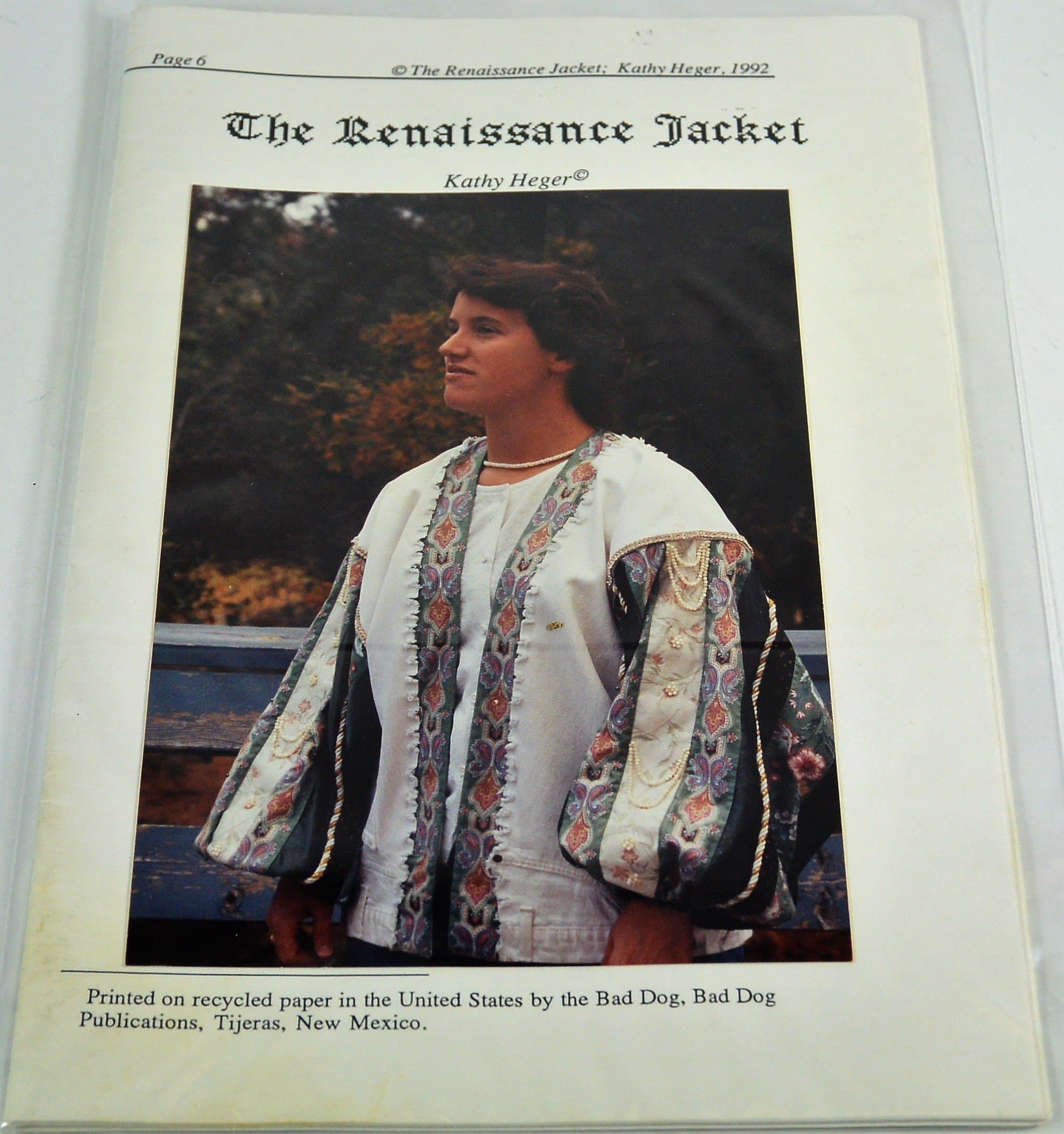 The Renaissance Jacket Pattern by Kathy Hegar Multi-size pattern