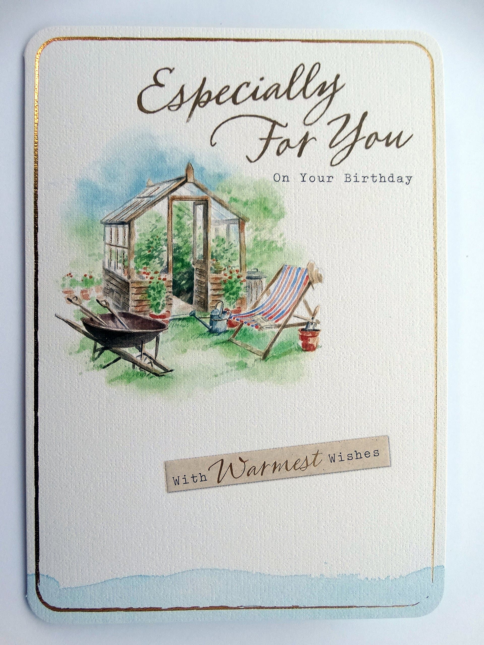 Especially For You On Your Birthday Greenhouse Garden Design Happy Birthday Card