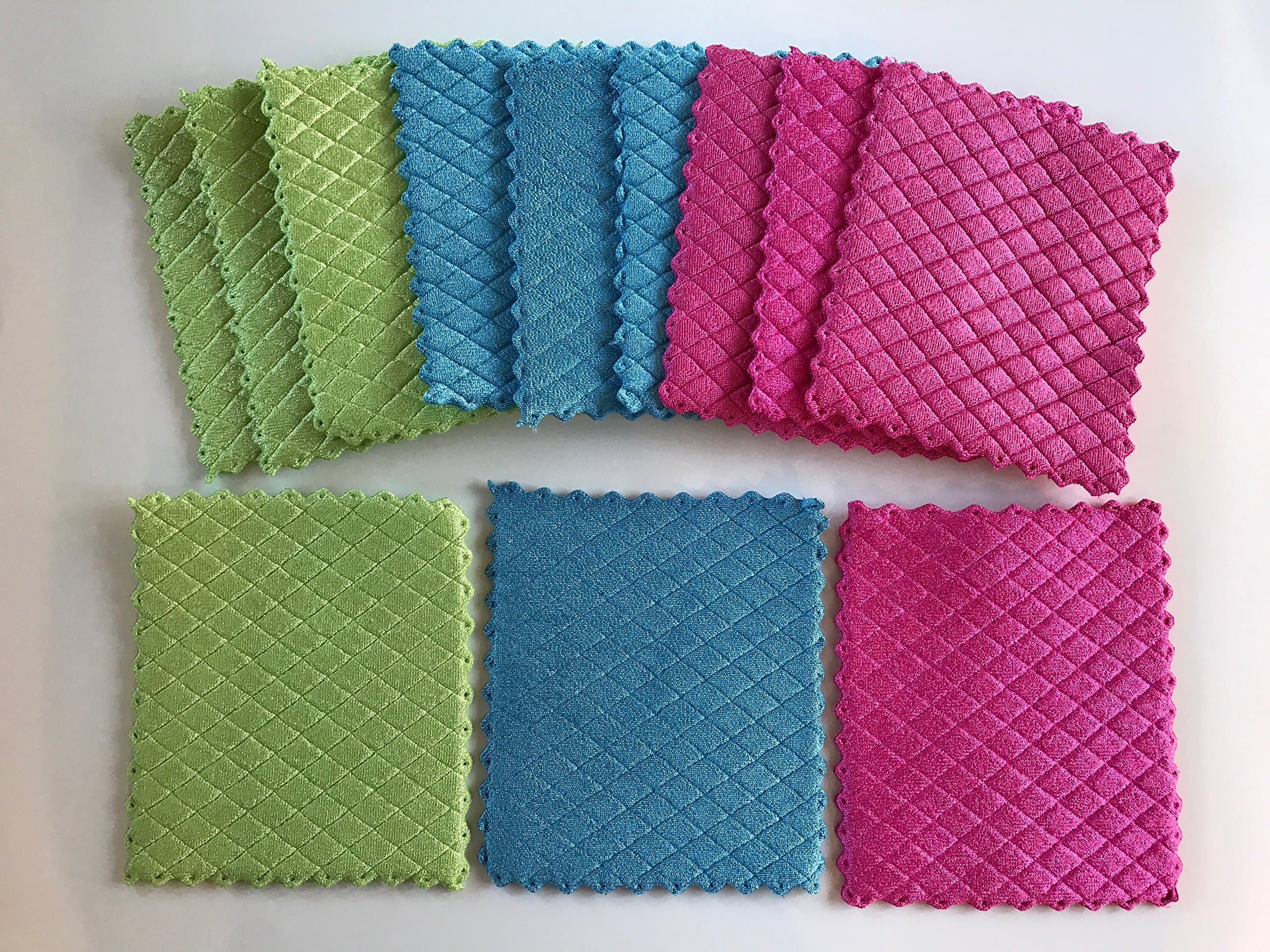 Avantaway Microfiber Sponge Quilted Cleaning Cloth - 1 Pack of 12 -