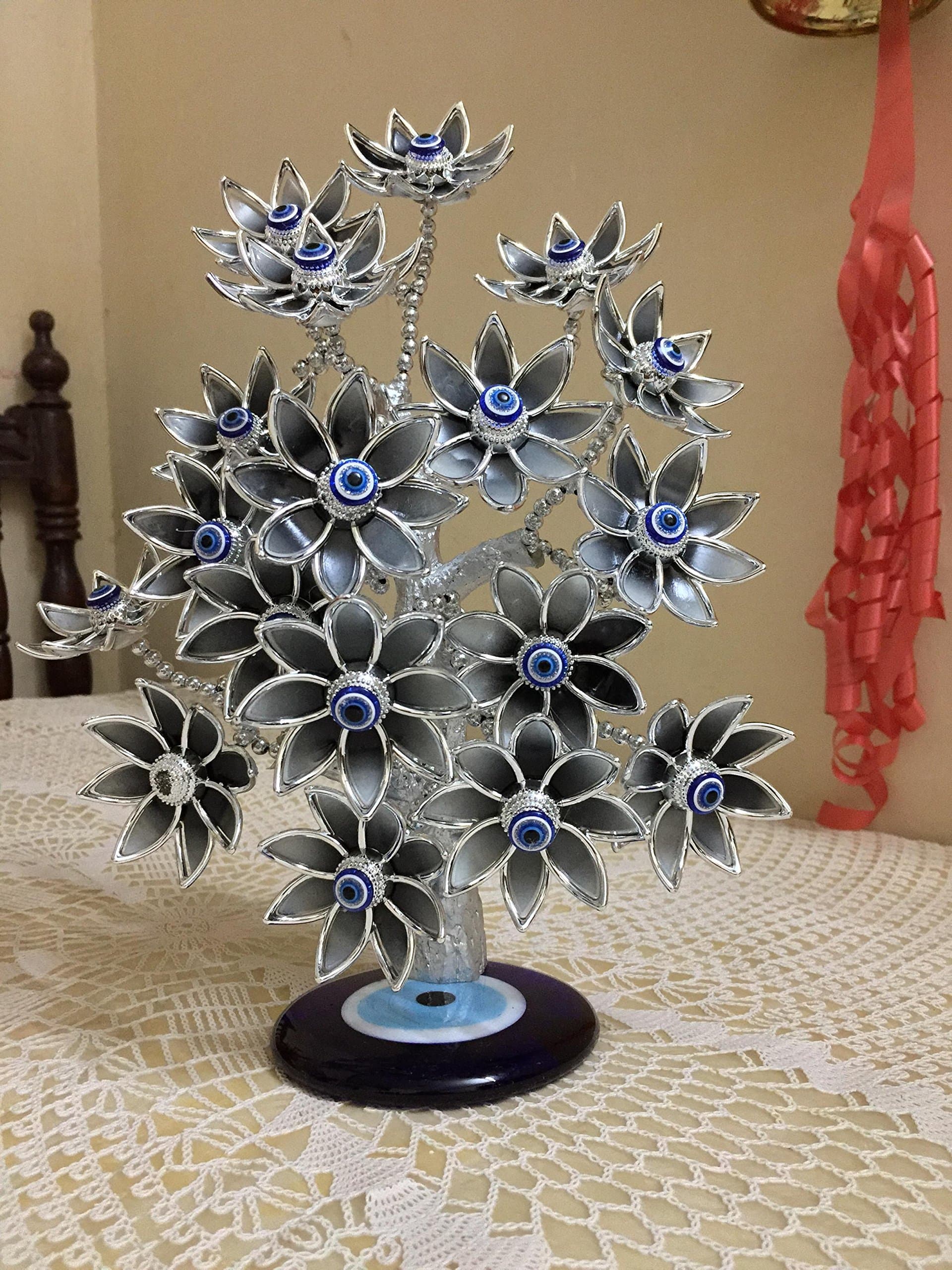 TRENTON GLOBAL FASHION Vastu/Feng Shui/Evil Eye Decorative Tree for Protection, Wealth and Achievement Good Luck and Prosperity, Standard Size, Multicolour