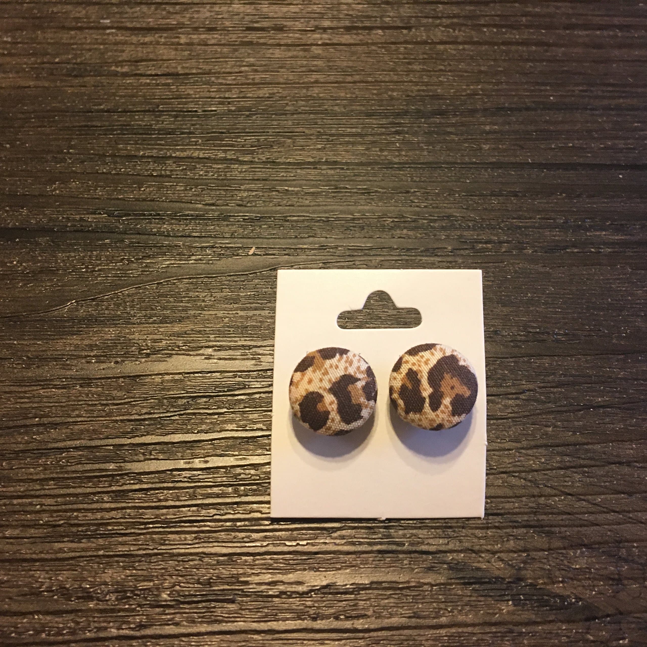 Earring Fabric round buttom