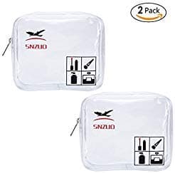 Tsa approved Clear Travel Toiletry Bag(2 Pack),3-1-1 rules Cosmetic Bag,Airline Compliant quart Bag,Carry-On Luggage travel bag for men women
