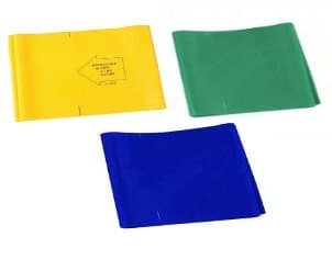 Stretch Bands Resistance Package, Yellow/Green/Blue, Medium