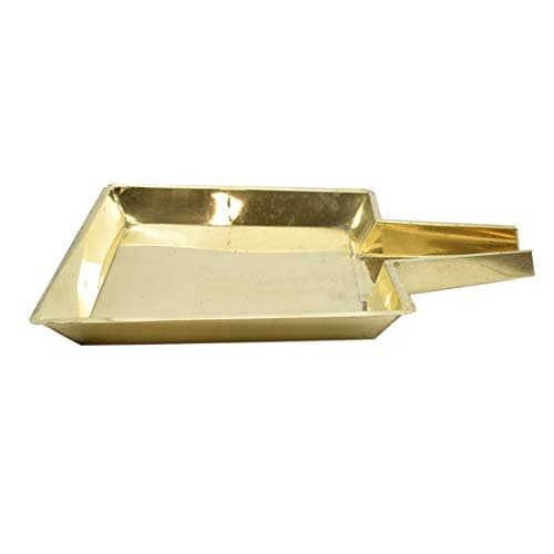 Puja N Pujari Square Design Brass Abhishekam Plate Patra for Shivalingam and God Idols (40)