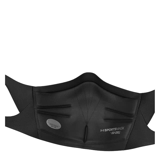 Under Armour Adult Sports Mask , Black (001)/White , Medium/Large