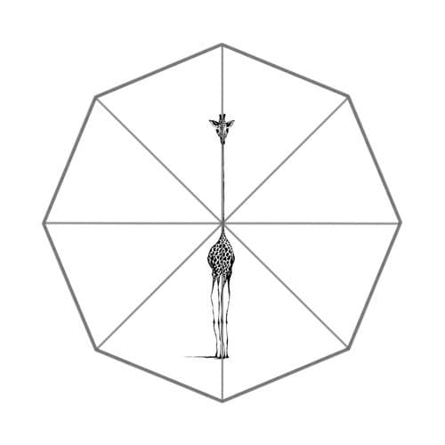 Cute Cartoon Giraffe Personalized Custom Foldable Umbrella