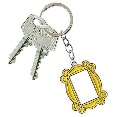 HomeWelt Frame Yellow Peephole Handmade Door Frame As Seen on Monica's Door Keychain, Great Present for Friends Fan! (Metal), Purple, Medium