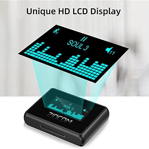 ZIOCOM 30 Pin Bluetooth Adapter Receiver for Bose iPod SoundDock and Other 30 pin Dock Speakers, Unique LCD Display, Built-in Battery, Support 2 Devices Simultaneously(Not for Car)