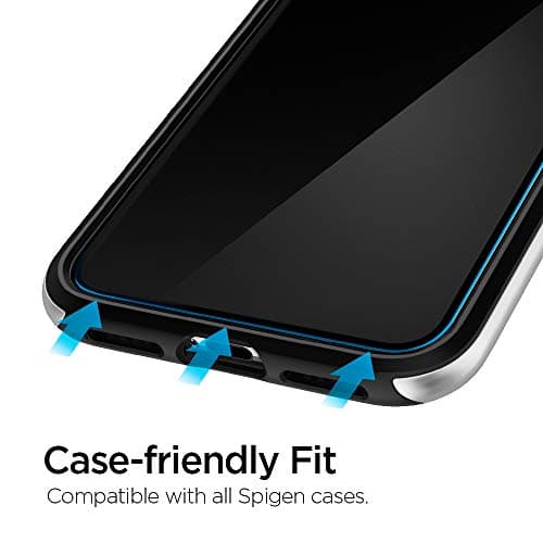Spigen AlignMaster Screen Protector Compatible with iPhone 11 Pro Max, iPhone XS Max, Pack of 2, Scratch-Resistant, 9H Hardness Film