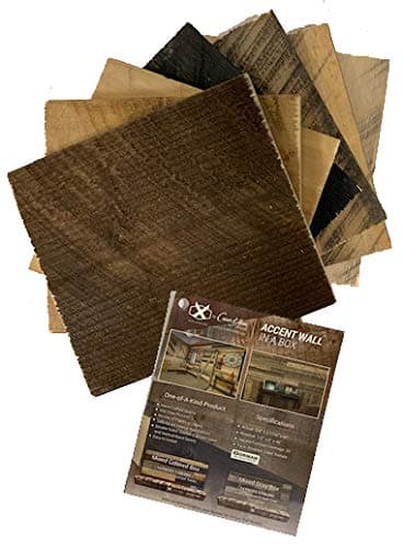 Modern Rustic Accent Wall in a Box - Reclaimed Barn Wood Inspired Wall - Sample Pack - Reversible Texture - No Paints/Stains - Safe for Interior Applications & Easy to Install (Sample Pack)
