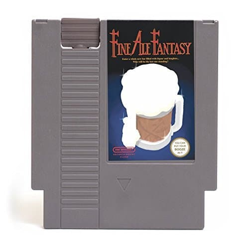 Concealable NES Entertainment Flask – Looks like a Retro Nintendo Video Game Cartridge – buts it’s a flask with a Hilarious Label