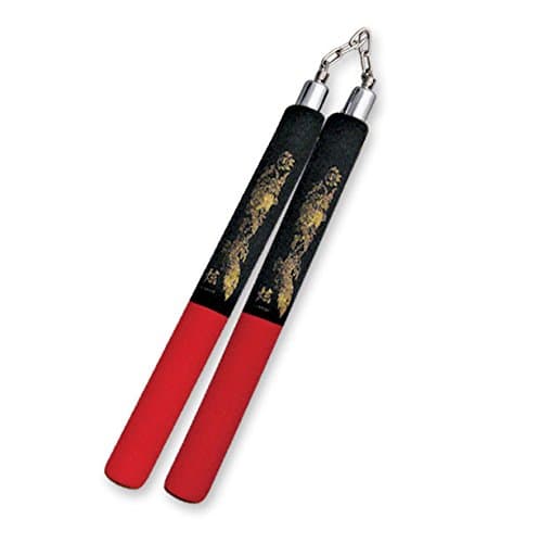 MAR INTERNATIONAL Nunchuks 12” Red/Black Foam Chain