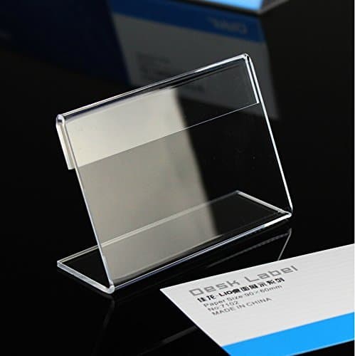 10pack of Clear Acrylic Slanted Sign Holders Price Tag Advertisement Display Stand Holder 9x6cm