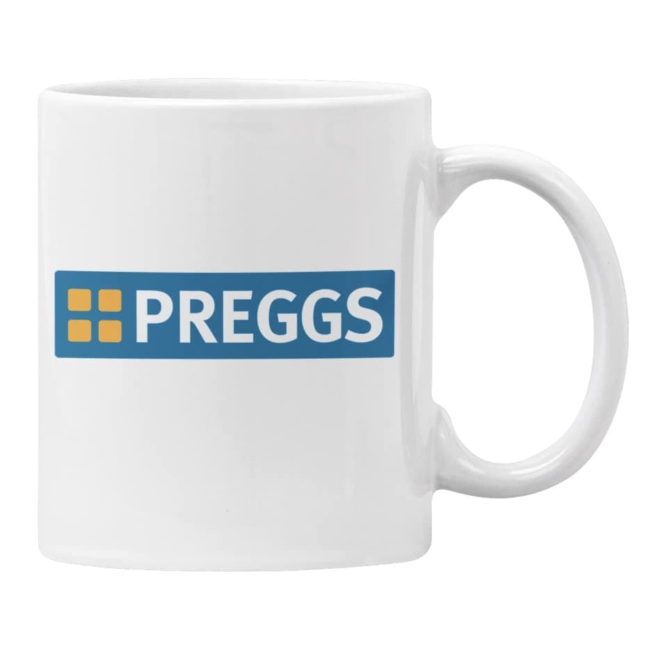 Preggs Mug Funny Gift for Mum to be Mother to be, Pregnant Gift