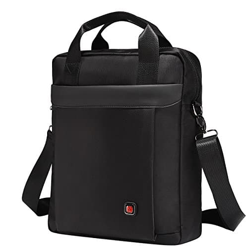 Soperwillton Vertical Shoulder Messenger Bag for iPad, Tablet and Laptop Upto 14"