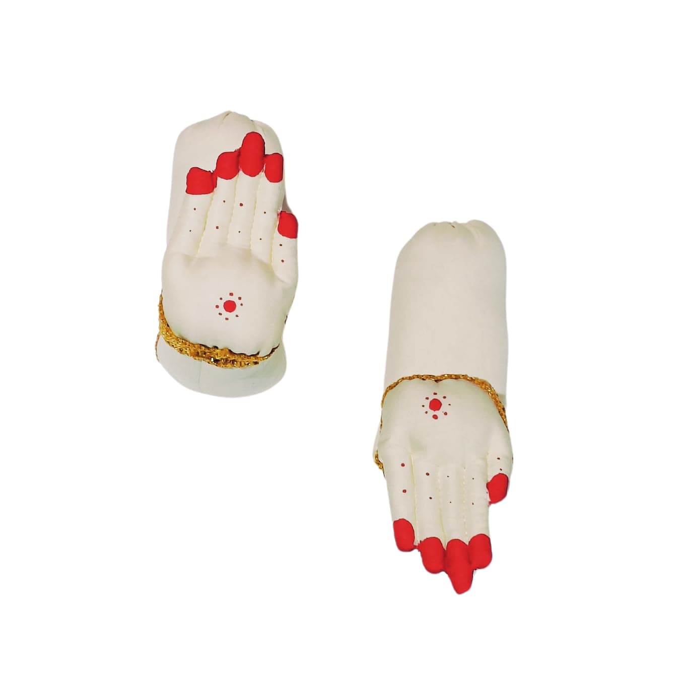 God Hands - Lord Vara Lakshmi Idol Hands - for Varalakshmi Pooja - Varalakshmi Idol Decoration (Fabric), Multicolour, 10x10 cm