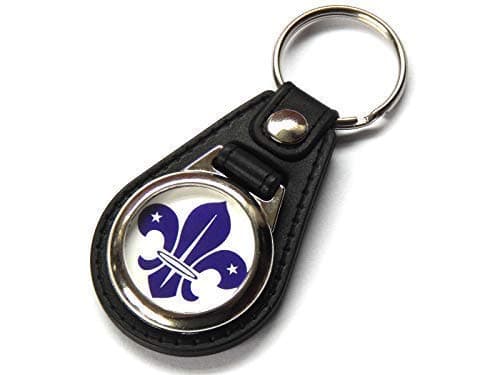Moody Motorz BOY SCOUTS CREST Quality Leather and Chrome Keyring