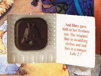 Vermont Christmas Company Baby in a Manger Chocolate Advent Calendar and Nativity Story