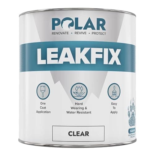 Polar Premium Instant Waterproof Roof Sealing Paint for Leaks, Roof Seal Repair Coating Paint for All Roof Types and Gutters with Reinforced Fibers