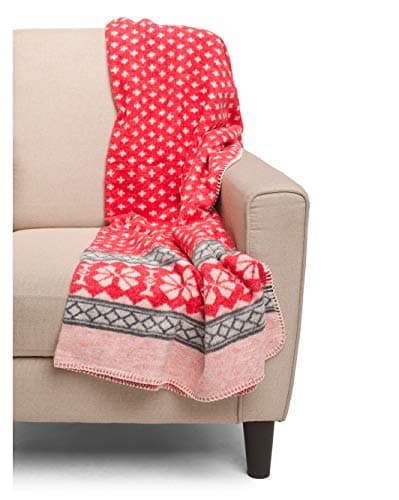 Winter Geometric Snowflake Decorative Oversize Reversible Throw Blanket