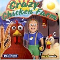 BRAND NEW Casualarcade Games Crazy Chicken Farm OS Windows 98 Xp Vista 80 Levels Cartoon Fun