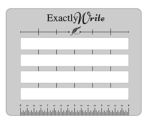 The Original Exactly Write: A Multiple Use Writing Guide (5.2 x 4.2 x 0.1) -- Envelope Addressing Guide, Scrapbooking Template, and General Crafting Aid