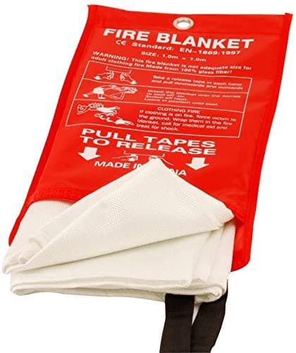 DARIT Fiberglass Fire Emergency Blanket Suppression Blanket Flame Retardant Blanket Emergency Survival Safety Cover (2M X 2M)