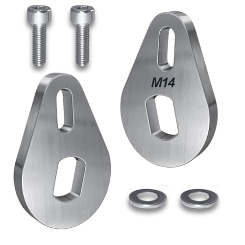 UK Ebike Torque Arm Set Universal, M14 Rear Axle, 6mm Thick, Made from Stainless Steel, to Suit 1000W 2000W 3000W Motors, Frame Mount, Silver