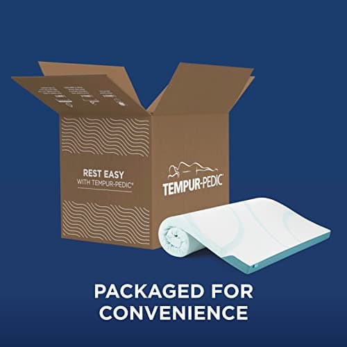 Tempur-Pedic TEMPUR-Adapt + Cool 3" Queen Mattress Topper Medium Luxury Premium Foam Washable Cover Medium Cooling Topper White