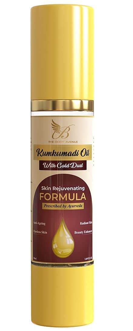The Body Avenue Kumkumadi Oil Enriched with Gold Dust for Anti Aging, Dark Circles, Brighten Complexion, Flawless Skin - 50ml