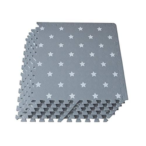 Grey & White Interlocking Floor Foam Mat Living Room Kids Playmat Gardan Yoga Exercise Gym gymnastic Children's Bed Room Equipment Soft Foam Tiles