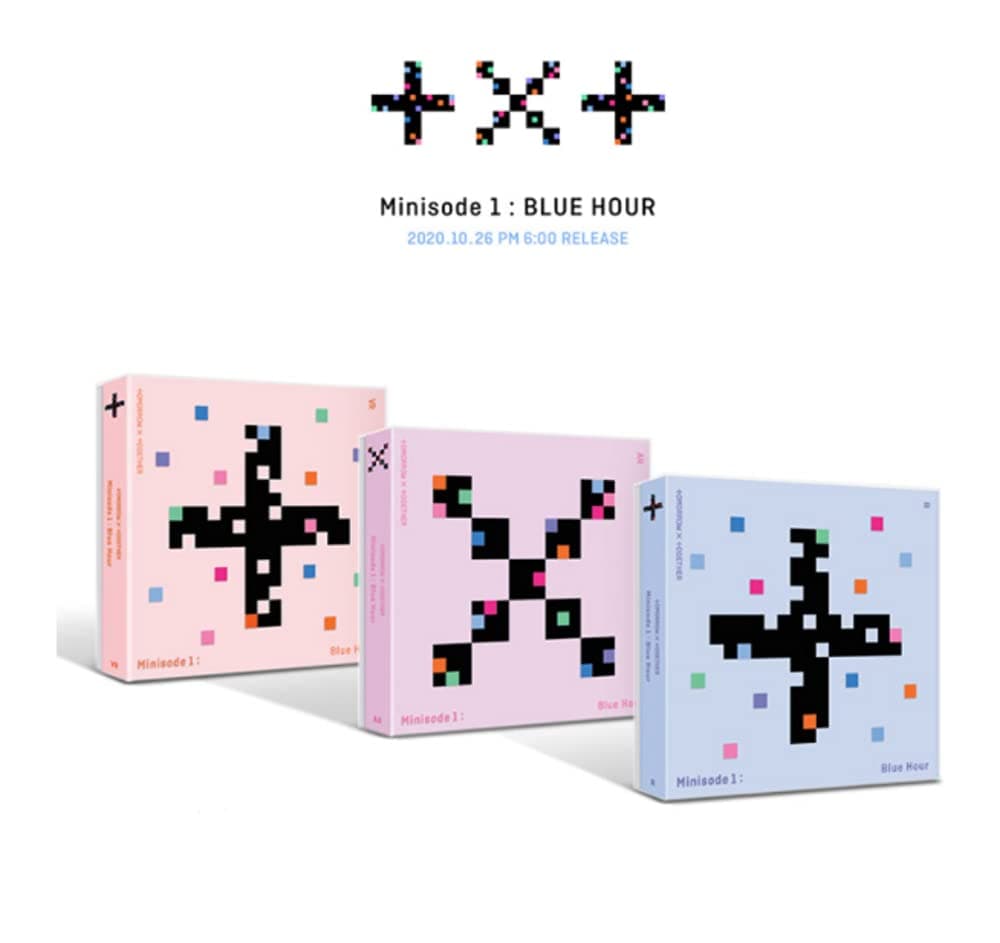 TXT Minisode 1 : Blue Hour 3rd Mini Album Random Version CD+128p PhotoBook+2p Sticker+Lyric Paper+43p Behind Book+1p PhotoCard+1p PostCard+Tracking