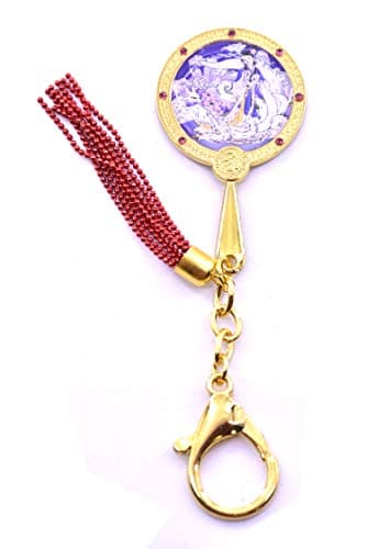 LHR trading inc Feng Shui 9-Tailed White Fox Love Mirror Keychain