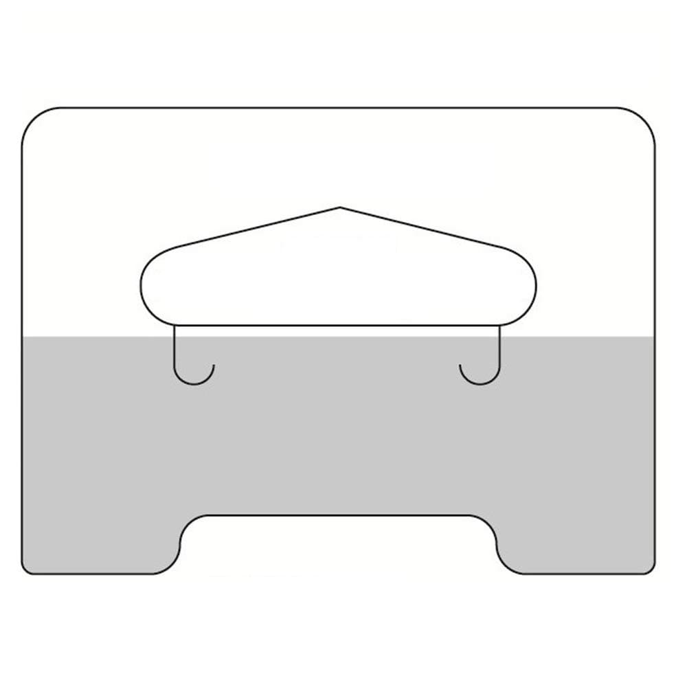 1000 Clear Self Adhesive Heavy Duty Slot Hang Tab Tags 19 Oz Limit Retail Hanger