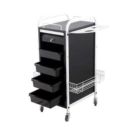 WALKER Barber salon beauty equipment Trolly Cart White & Black