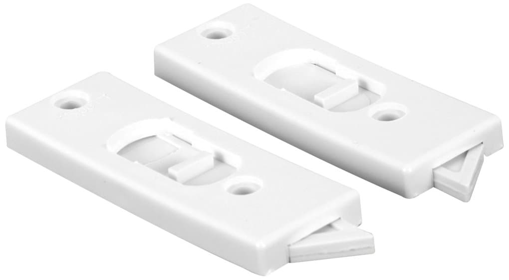Prime-Line F 2599 3-3/8 In. White Plastic Window Lock with spring-loaded Tilt Latch (Single Pack)