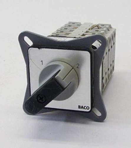 BACO Controls PR17 Rotary Cam Switch 600V 16 Amp 10HP 3 Phase 2 Positions