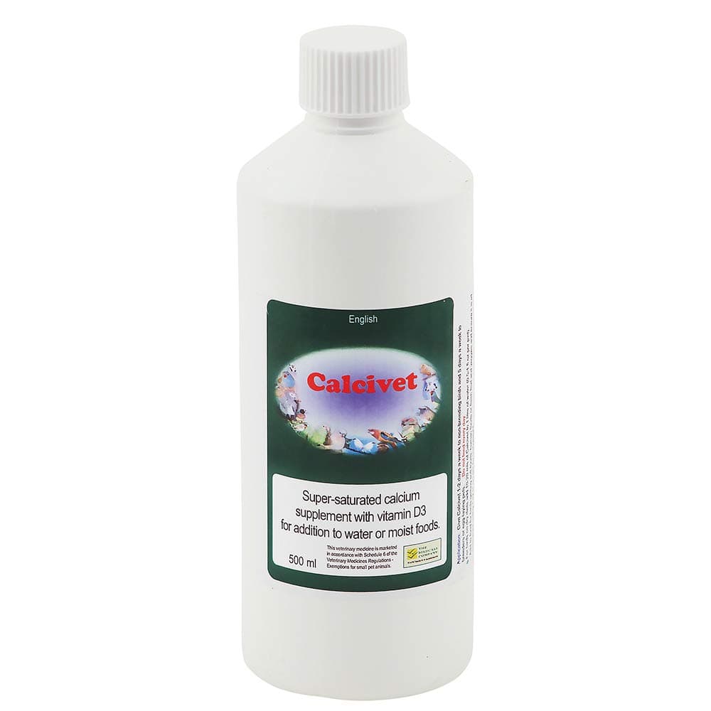 Calcivet Liquid Calcium & Vitamin D3 Parrot Supplement - 500ml