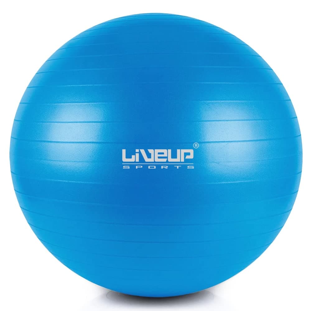Liveup Anti Burst Gym Ball, 55 Cm Diameter, Blue