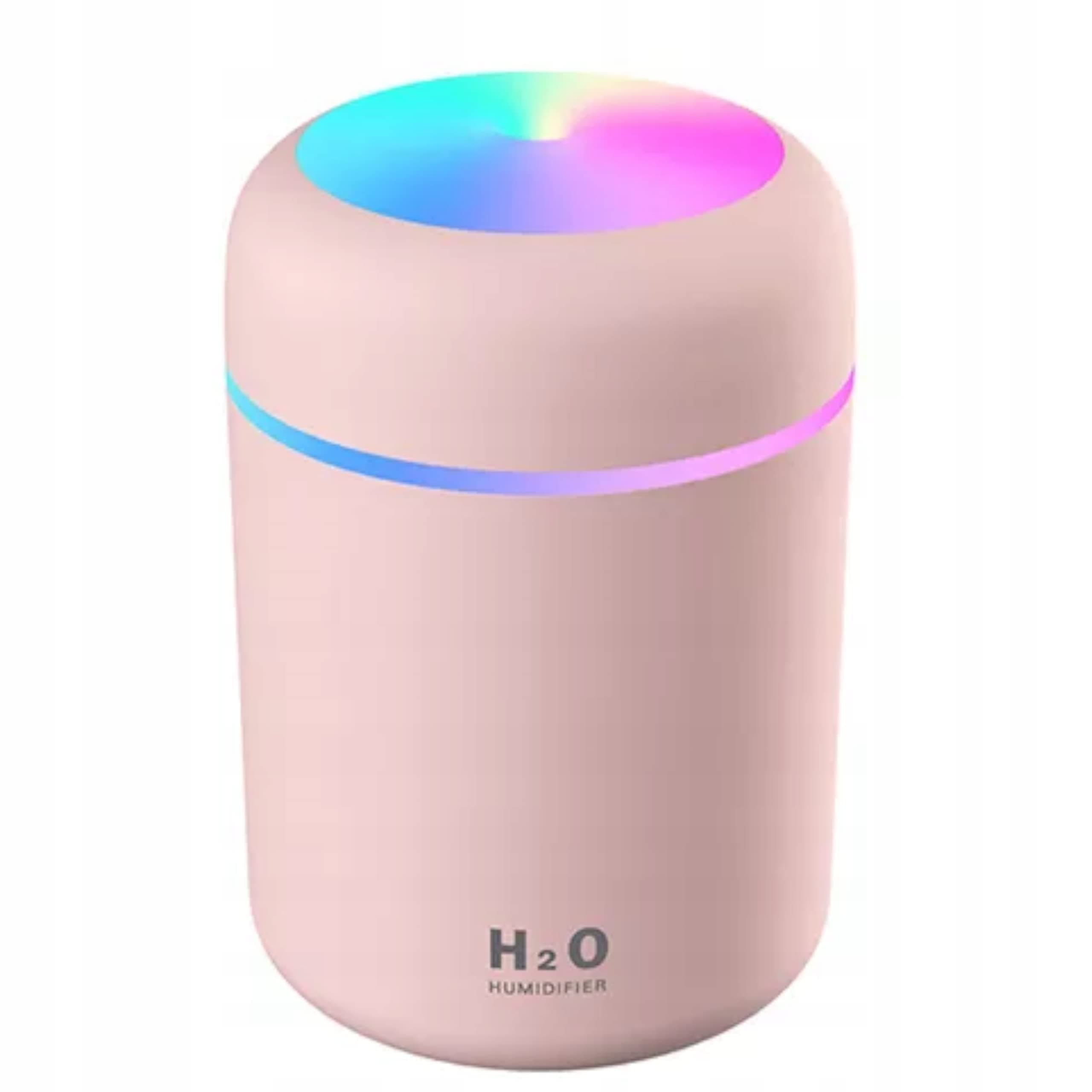 Humidifiers with Colorful Light for Room, Bedroom, Office, Car (Pink) 300ML