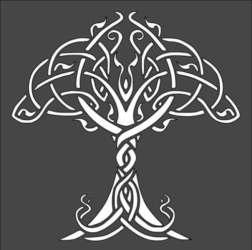 Custom Stencil Celtic Tree of Life 5.5 x 5.5