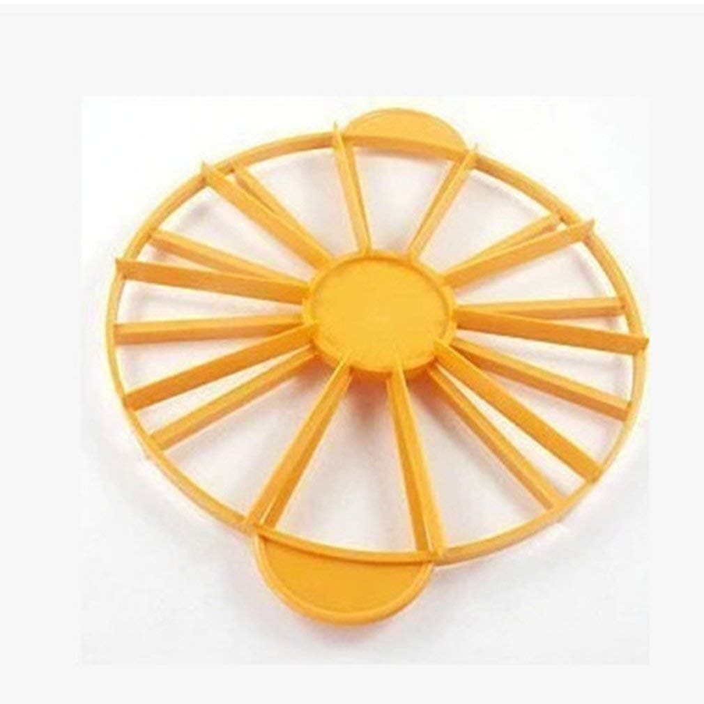 CAiYoukes Yellow Color 10/12 Parts Equal portions Cake dividers Slicer Birthday Cakes Cutter for Baking Supplies