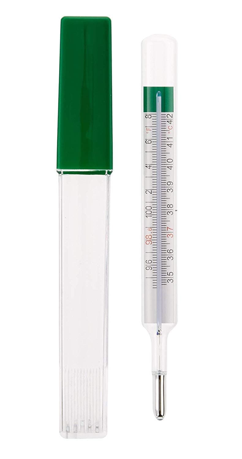 Mercury-Free, Glass, Oral Thermometer C/F