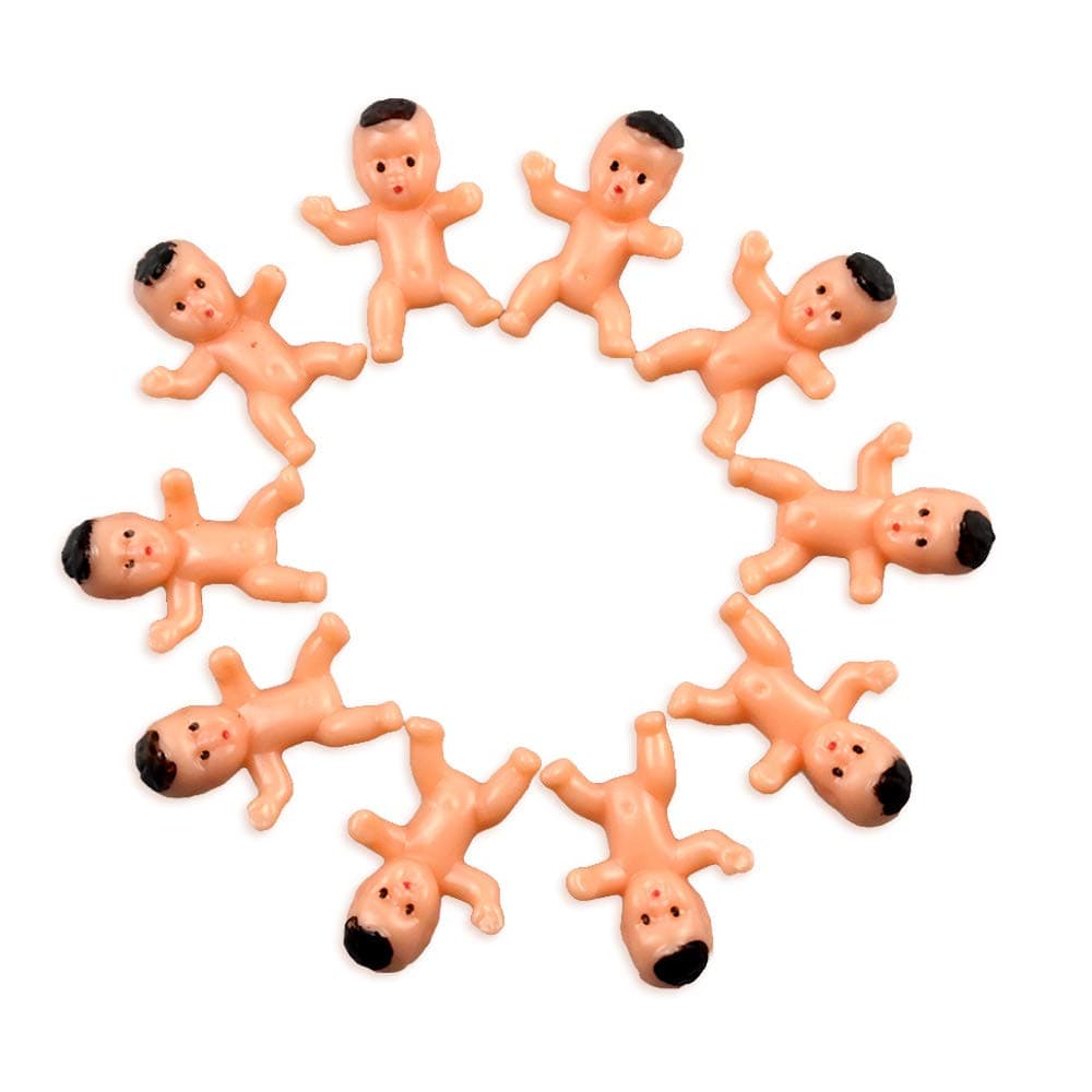 48 Pcs Mini Plastic Babies for Ice Cube Game Baby Shower Decoration for Boy, Girl, Party Favors Supplies, 1 Inch