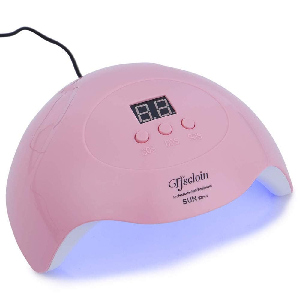 Tfscloin UV LED Nail Dryer Lamp,Portable Nail Lamp Fast Curing Nail Light for Acrylic Nail Gel Polish Auto Sensor Home and Salon Use(Pink)