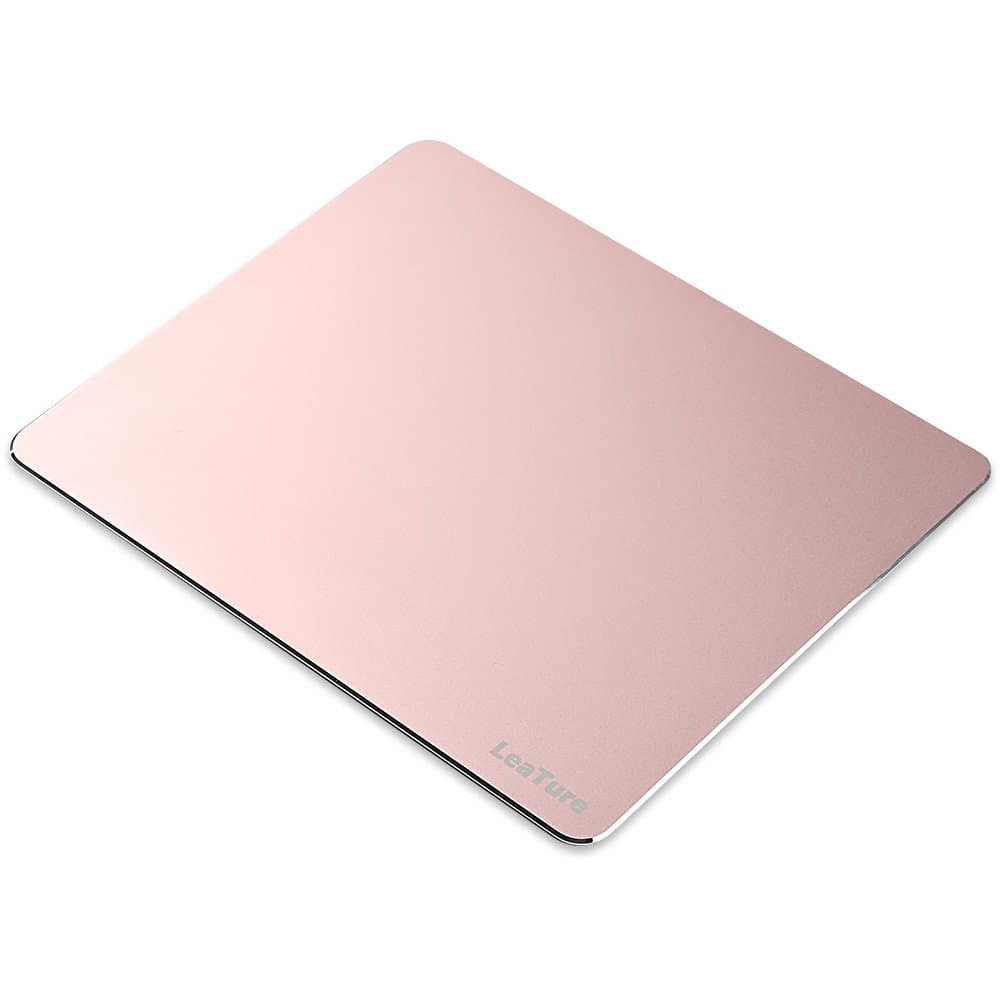 Aluminum Gaming Mouse with Anti-Skid Rubber Base Oxidized Surface for Accurate and Fast Control (200 x 250mm Pink)