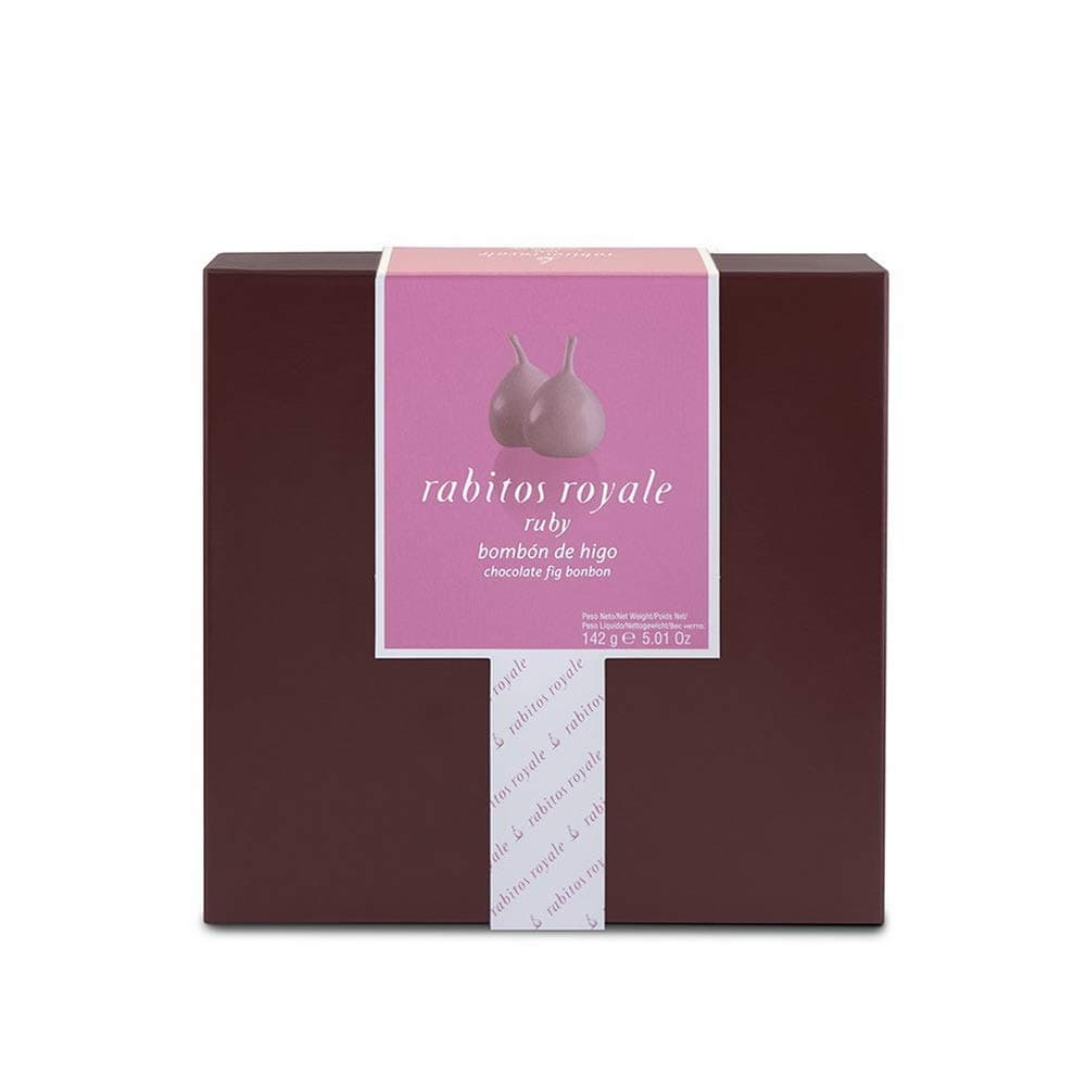 Rabitos Royale - 8 Piece Ruby Chocolate Covered Fig Bonbons Gift Box (5oz / 142g)