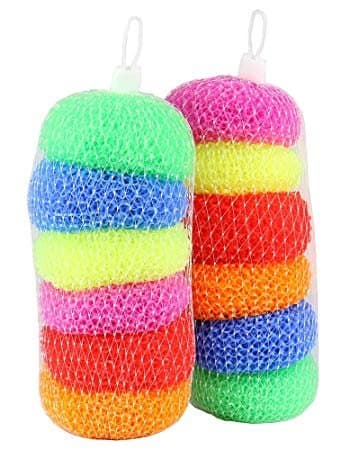 Bhavya Enterprises Plastic Scrubber Round, Set of 12 pcs