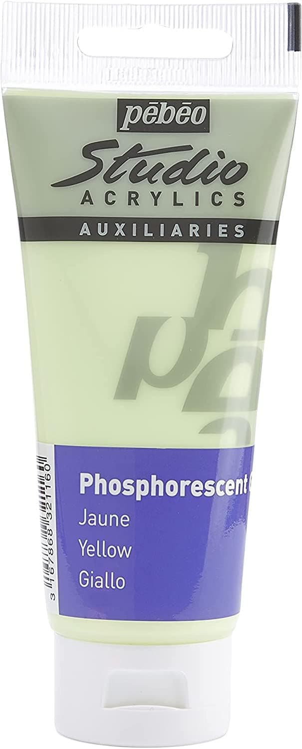Acrylic Fine Studio Acrylics - Phosphorescent Gel Yellow - Phosphorescent Gel Yellow 100ml/3.38oz