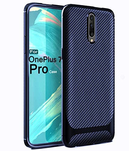 Sucnakp OnePlus 7 Pro case,OnePlus 7 Pro 5G case TPU Shock Absorption Cell Phone Cases Technology Raised Bezels Protective Cover for One Plus 7(C Blue)